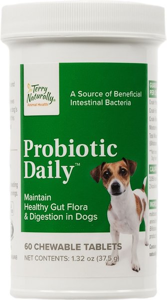 Terry Naturally Animal Health Probiotic Daily Dog Supplement, 60 count slide 1 of 5