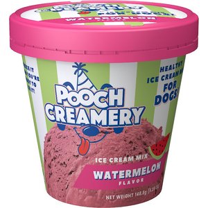 Pooch Creamery Watermelon Flavor Ice Cream Mix Dog Treat, 5.25-oz cup
