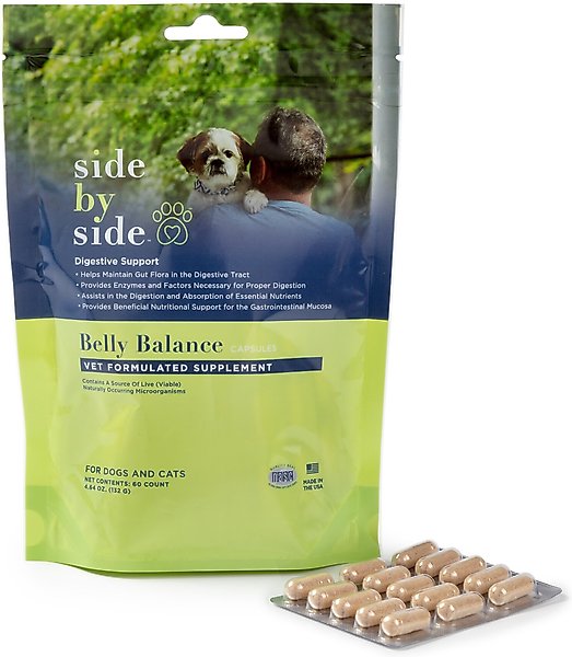 Side By Side Belly Balance Supplement for Prebiotic & Probiotic Digestive Support Capsules Dog Supplements Side By Side Belly Balance Supplement for Prebiotic & Probiotic Digestive Support Capsules Dog Supplements