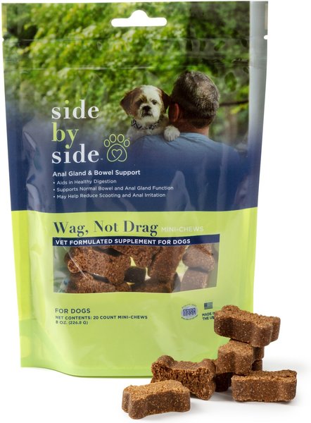 Side By Side Wag Not Drag Supplement for Anal Gland & Bowel Support Chews Dog Supplements Side By Side Wag Not Drag Supplement for Anal Gland & Bowel Support Chews Dog Supplements