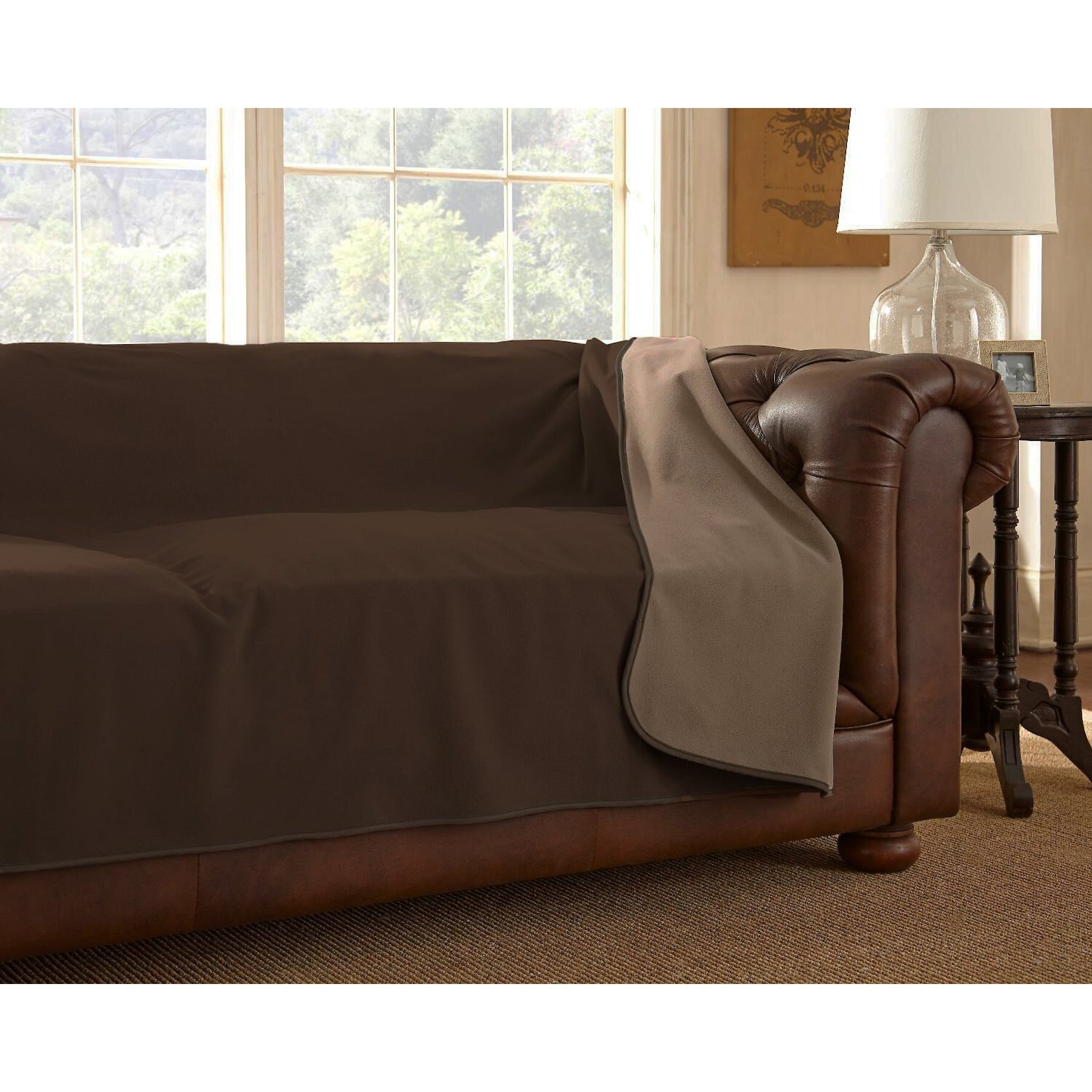 MAMBE Waterproof Dog Furniture Cover, Recliner Throw, Chocolate