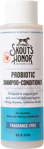 Skout's Honor Probiotic Unscented Dog Shampoo & Conditioner, 16-oz bottle slide 1 of 9