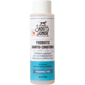 Skout’s Honor Probiotic Unscented Dog Shampoo & Conditioner, 16-oz bottle