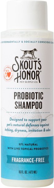 Skout's Honor Probiotic Unscented Dog Shampoo, 16-oz bottle slide 1 of 8