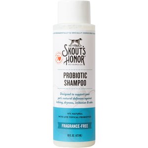 Skout's Honor Probiotic Unscented Dog Shampoo, 16-oz bottle