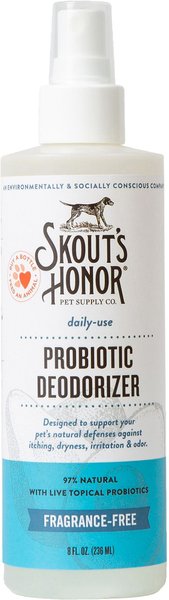 Skout's Honor Probiotic Unscented Daily-Use Dog Deodorizer, 8-oz bottle slide 1 of 9