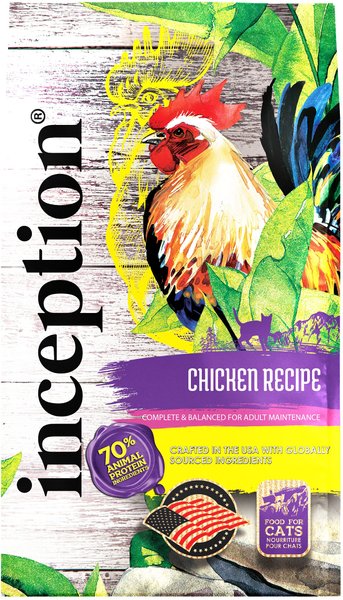 Inception Chicken Recipe Dry Cat Food, 13.5-lb bag slide 1 of 9