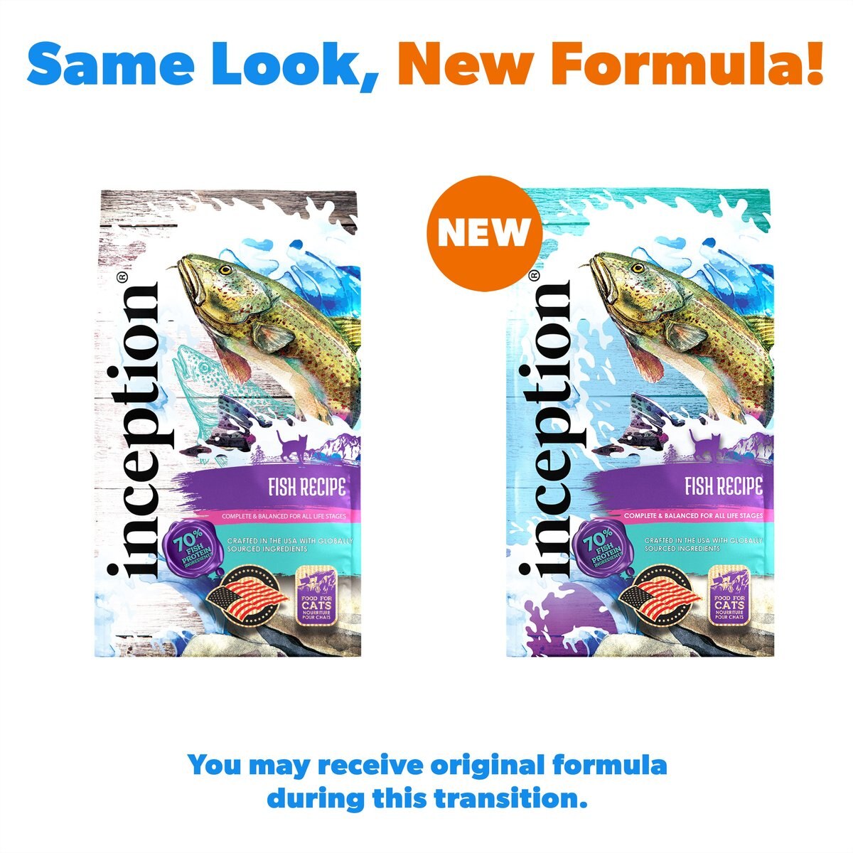 INCEPTION Fish Recipe Dry Cat Food, 13.5lb bag