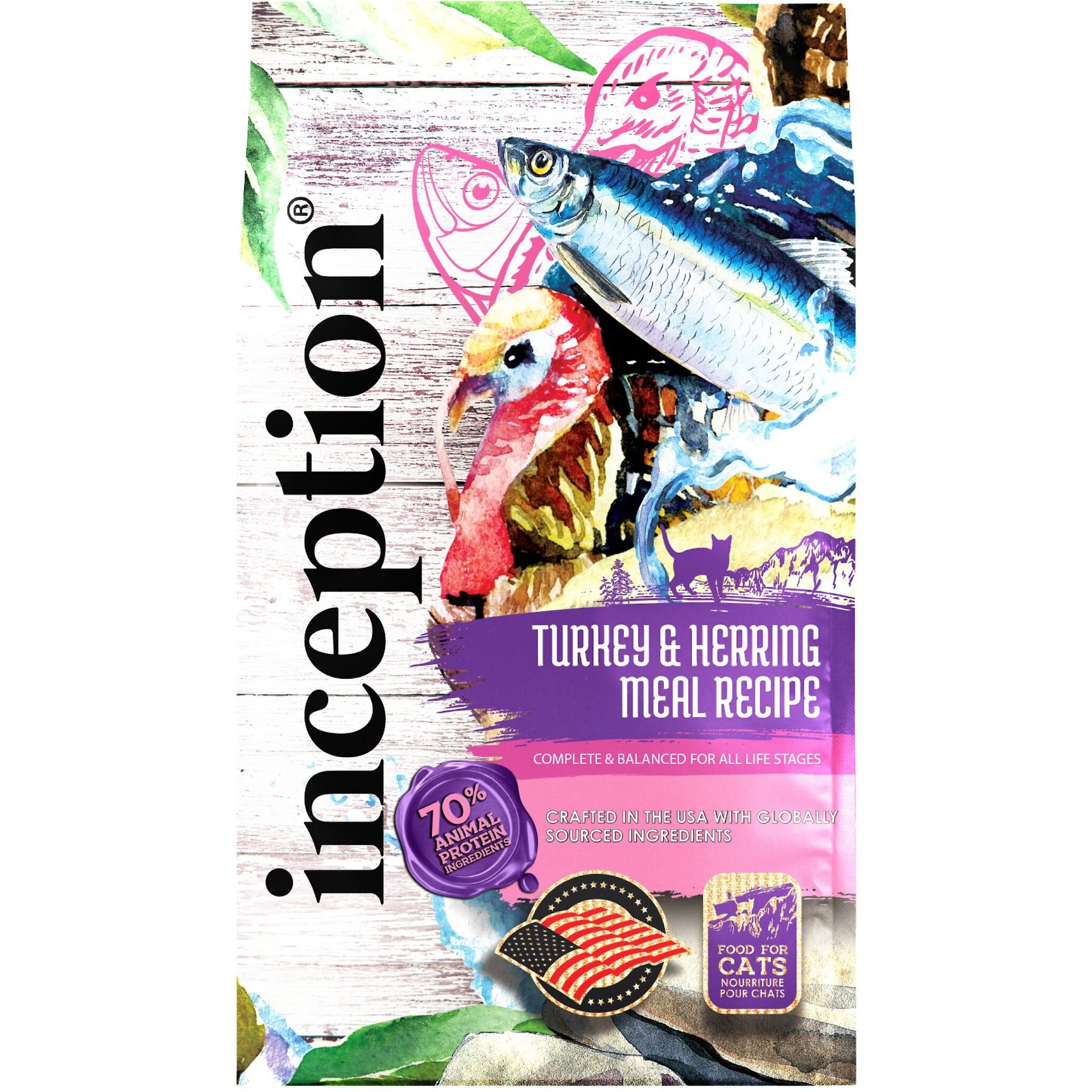 Inception Turkey & Herring Meal Recipe Dry Cat Food
