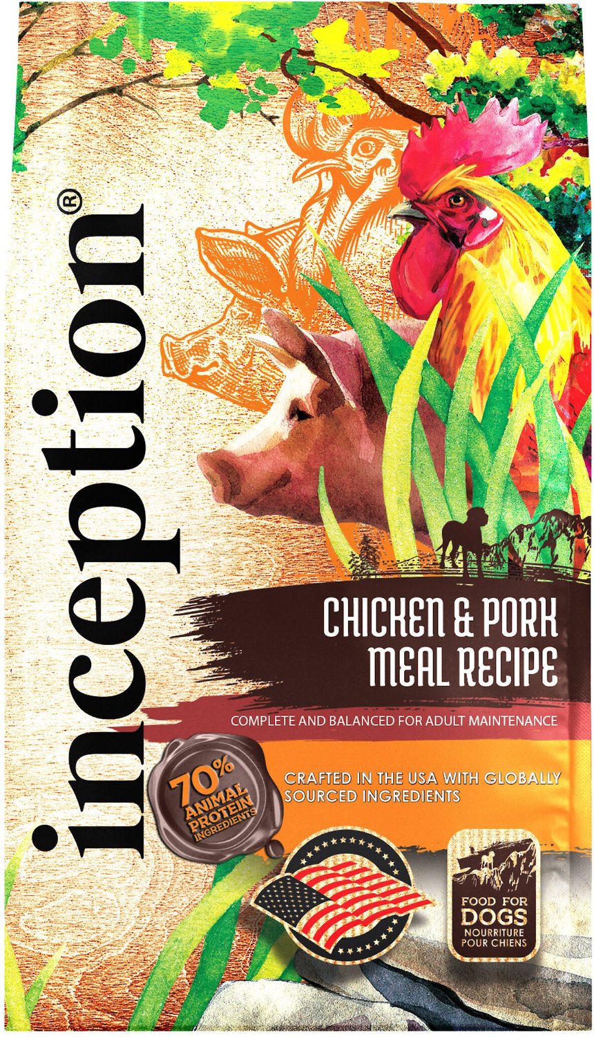 INCEPTION Chicken & Pork Meal Recipe Dry Dog Food, 27lb bag