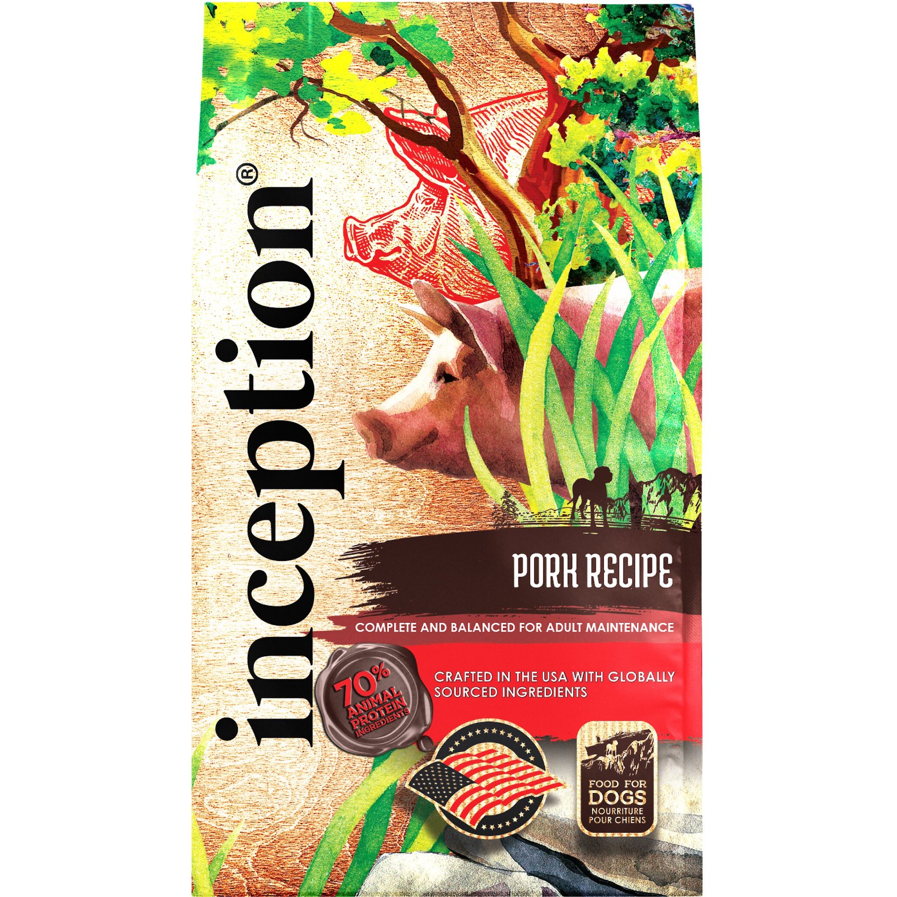 INCEPTION Pork Recipe Dry Dog Food 27 lb bag Chewy