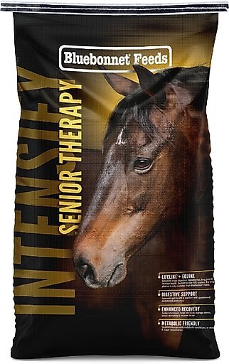Bluebonnet Feeds Intensify Senior Therapy Low Sugar, Low Starch Senior Horse Feed, 50-lb bag