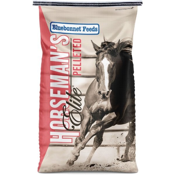 BLUEBONNET FEEDS Horsemans Elite Pelleted Horse Feed, 50-lb bag - Chewy.com