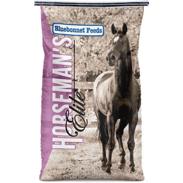 BLUEBONNET FEEDS Horsemans Elite Pelleted Horse Feed, 50-lb bag - Chewy.com