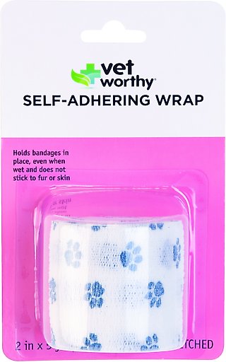 Vet Worthy Self-Adhering Wrap for Dogs, Paw Print