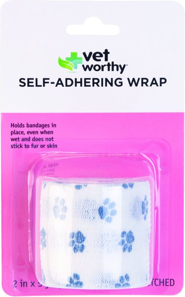 Vet Worthy Self-Adhering Wrap for Dogs, Paw Print slide 1 of 1