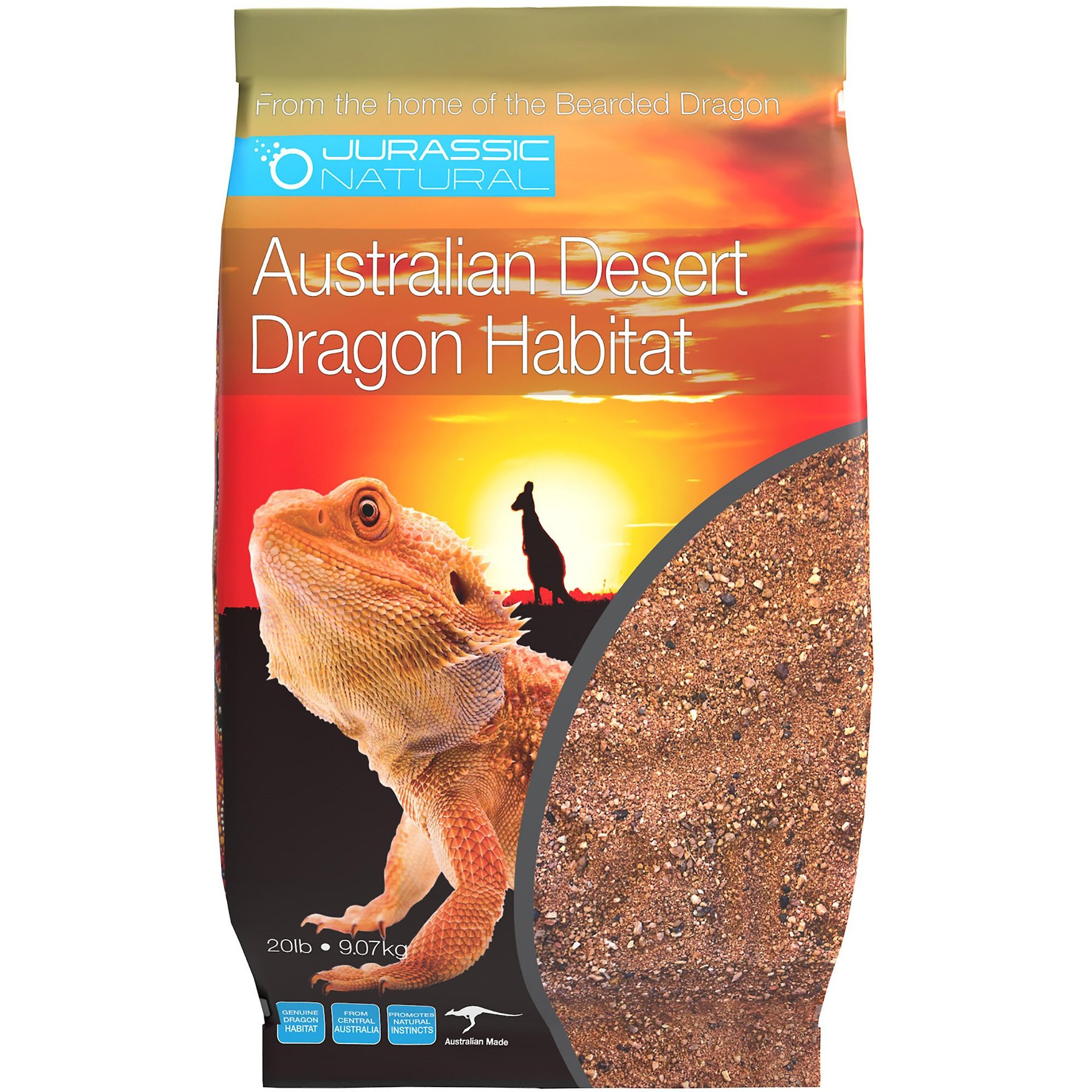 Jurassic Natural Australian Desert Dragon Sand, 20-lb bag