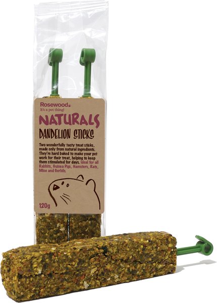 Discontinued - NATURALS BY ROSEWOOD Dandelion Sticks Small Pet Treats ...