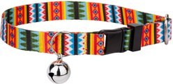 Country Brook Design Summer Pines Polyester Breakaway Cat Collar with Bell, 8 to 12-in neck, 1/2-in wide