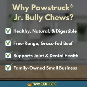 Pawstruck Junior Beef Gullet Bully Sticks Dog Treats, 5-in, 60 count