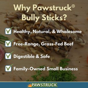 Pawstruck Braided Bully Sticks Dog Treats, 1-lb bag, 5-in