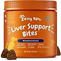 Zesty Paws Liver Support Bites Chicken Flavored Soft Chews Milk Thistle Supplement for Dogs, 90 count