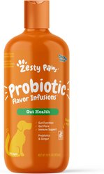 Zesty Paws Probiotic Flavor Infusions Chicken Flavored Liquid Digestive Supplement for Dogs, 16-oz bottle