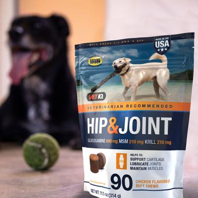 Show full view: VetIQ Maximum Strength Hip & Joint Soft Chew Joint Supplement for Dogs, 90 count slide 9 of 13