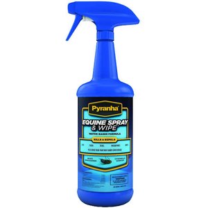 Pyranha Equine Spray & Wipe Insect Horse Repellent, 32-oz bottle