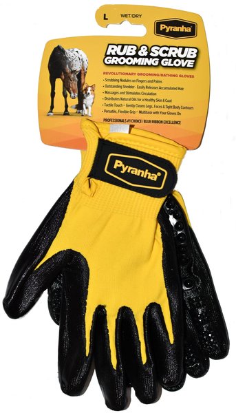 Pyranha Rub & Scrub Grooming Horse Glove, Medium slide 1 of 1