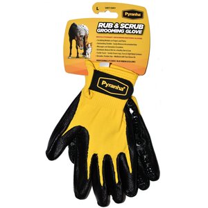 Pyranha Rub & Scrub Grooming Horse Glove, Medium
