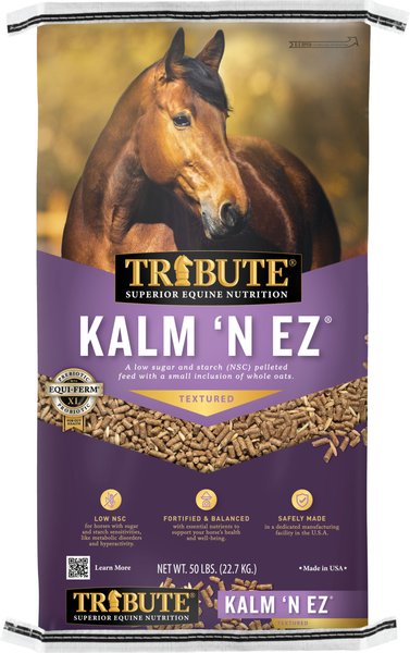 Tribute Equine Nutrition Kalm 'N EZ Textured Horse Feed, 50-lb bag slide 1 of 7