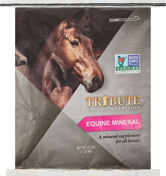 Tribute Equine Nutrition Non-GMO Equine 12-8 Mineral Powder Horse  Supplement, 25-lb bag