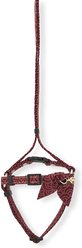 Necoichi ZEN Fish Charm Cotton Cat Harness & Leash, Red, 12.6 to 17.7-in chest slide 2 of 5