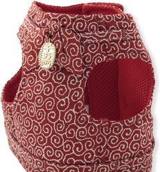 Necoichi Ninja Cotton Cat Harness, Red, 16.9 to 18.5-in chest