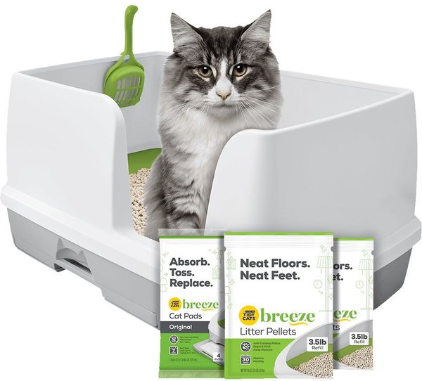 Tidy Cats Breeze Cat Litter Box Starter Kit, Green