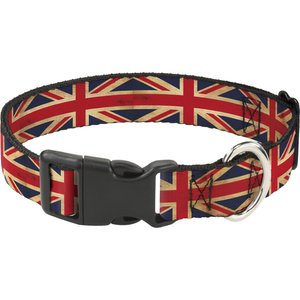 Buckle-Down Country Plastic Clip Polyester Dog Collar, Medium: 11 to 17-in neck, 1-in wide