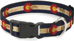 Buckle-Down State Plastic Clip Polyester Dog Collar, Large: 15 to 26-in neck, 1-in wide