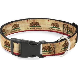 Buckle-Down State Plastic Clip Polyester Dog Collar, Large: 15 to 26-in neck, 1-in wide