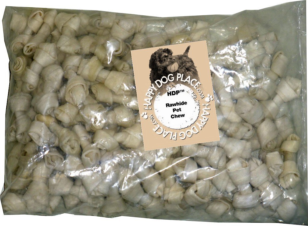 HDP Mini Rawhide Bones 2.5" Dog Treats, 100 count