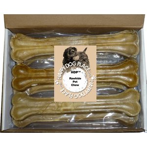 HDP Pressed Rawhide Bone 12" Dog Treats, 10 count