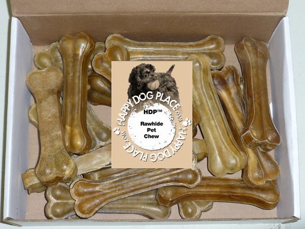 HDP Rawhide Bones 8-9" Dog Treats, 15 count