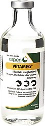 Vetameg (flunixin meglumine) Injectable for Horses & Livestock, 50mg/mL, 250-mL vial