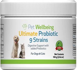 Pet Wellbeing Ultimate Probiotic Powder Digestive Supplement for Dogs, 5.64-oz jar