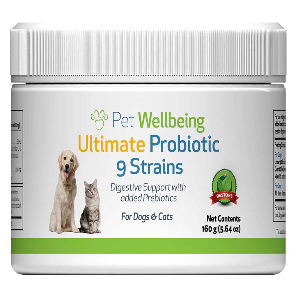 PET WELLBEING Ultimate Probiotic Powder Digestive Supplement for Dogs