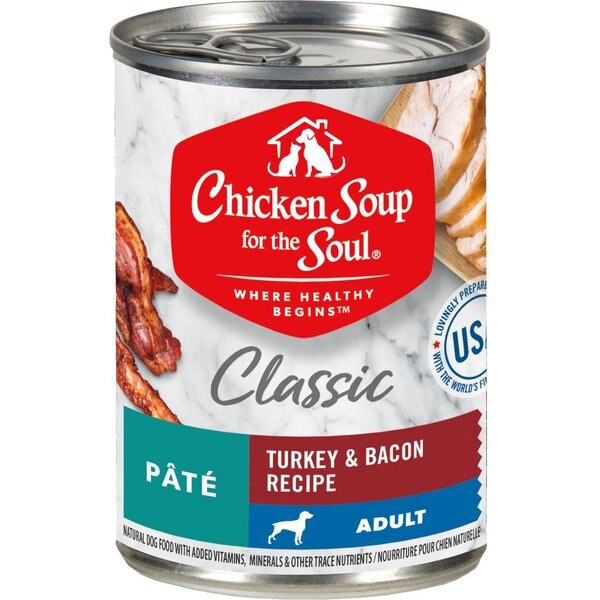 Chicken Soup for the Soul Classic Pate Chicken & Brown Rice Recipe Canned Dog Food