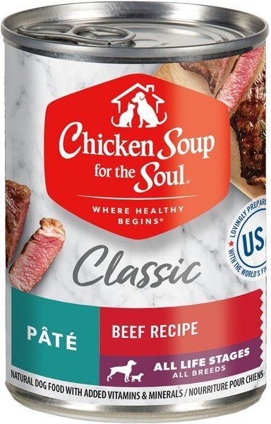 Chicken Soup for the Soul Classic Pate Beef Recipe Canned Dog Food