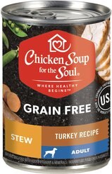 Chicken Soup for the Soul Turkey Recipe Stew Grain-Free Canned Dog Food, 13-oz, case of 12