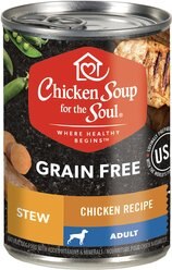 Chicken Soup for the Soul Chicken Recipe Stew Grain-Free Canned Dog Food, 13-oz, case of 12