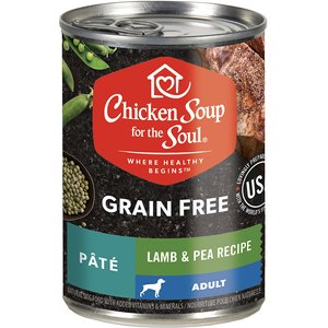Chicken Soup for the Soul Lamb & Pea Recipe Pate Grain-Free Canned Dog Food, 13-oz, case of 12